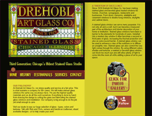 Tablet Screenshot of drehoblartglass.com